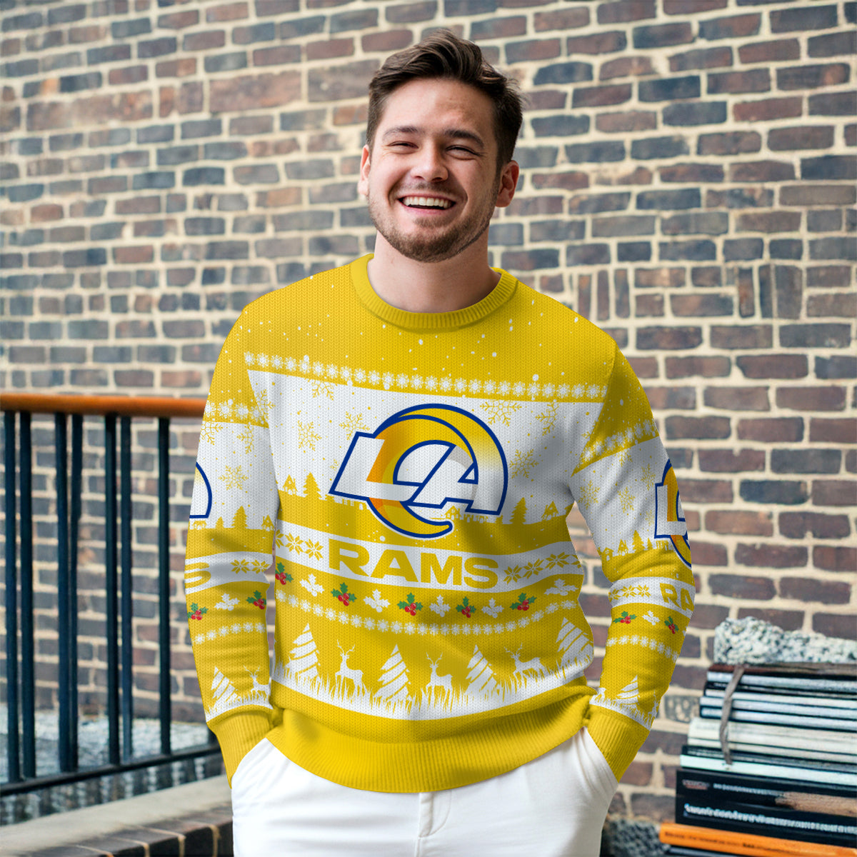 Los Angeles Rams Premium Ugly Christmas Sweater Seasonal Edition AZDTUSW000136