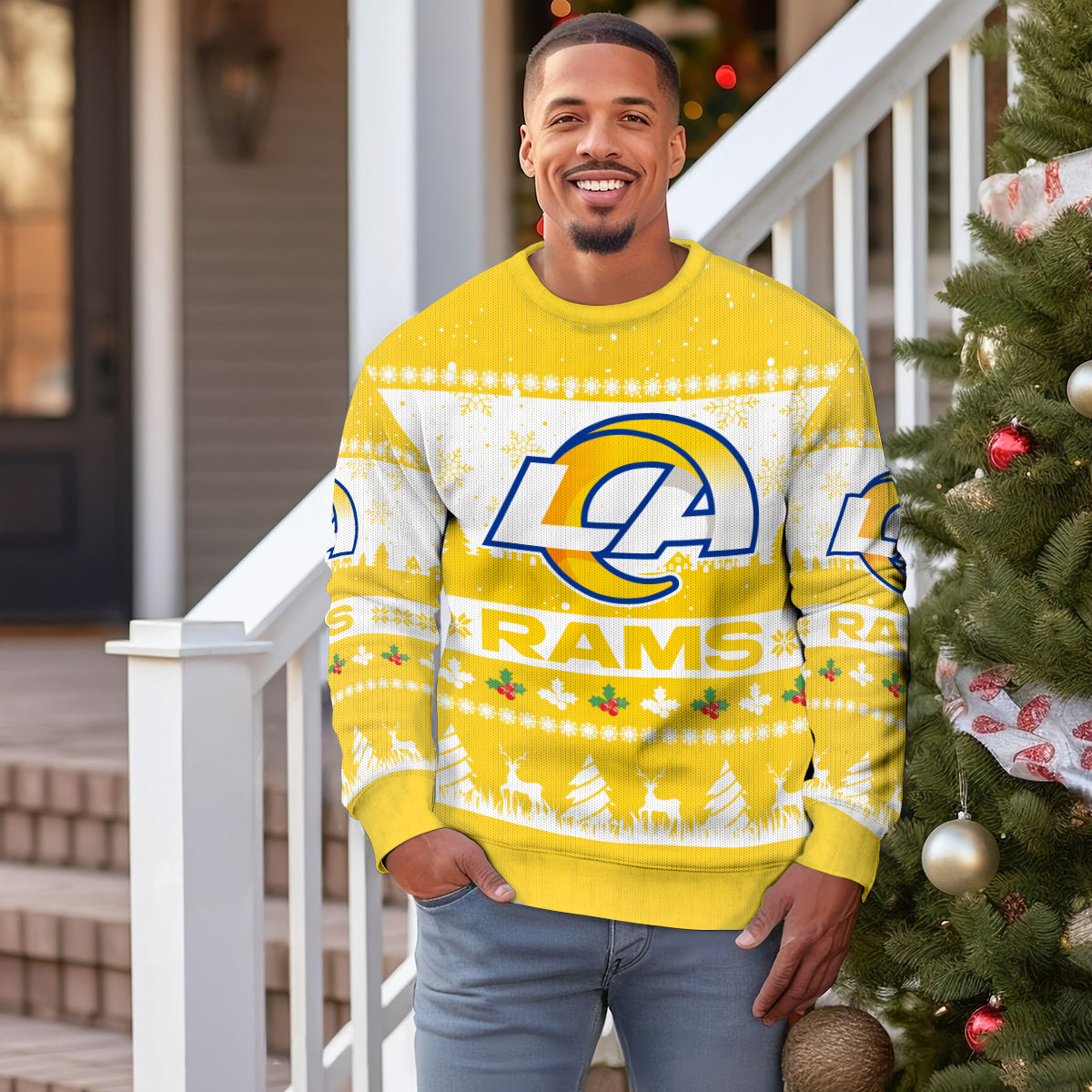 Los Angeles Rams Premium Ugly Christmas Sweater Seasonal Edition AZDTUSW000136