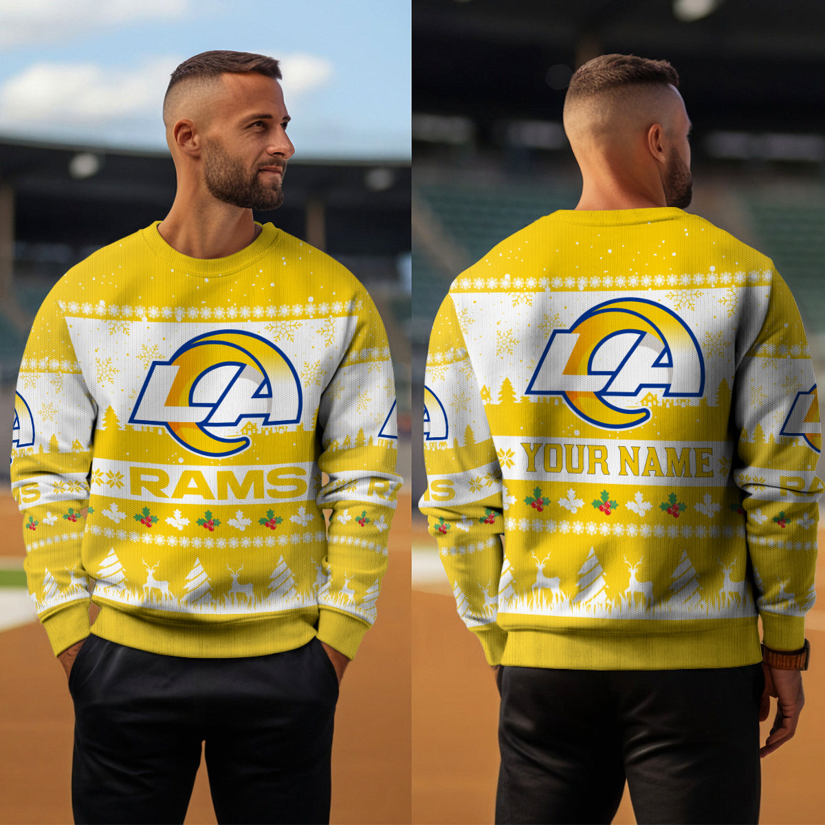 Los Angeles Rams Premium Ugly Christmas Sweater Seasonal Edition AZDTUSW000136