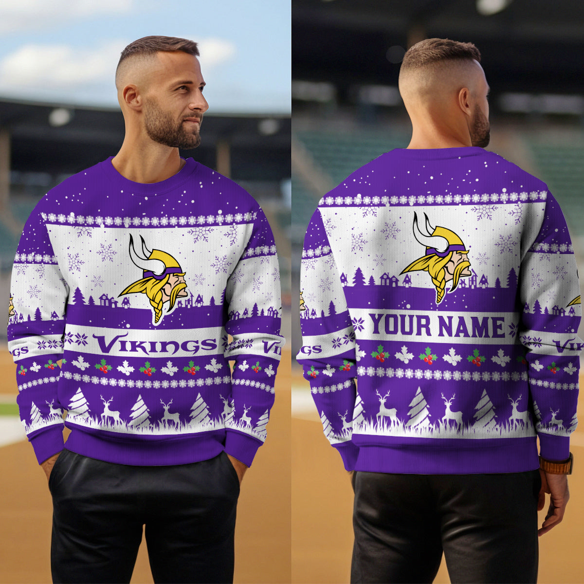 Minnesota Vikings Premium Ugly Christmas Sweater Seasonal Edition AZDTUSW000137