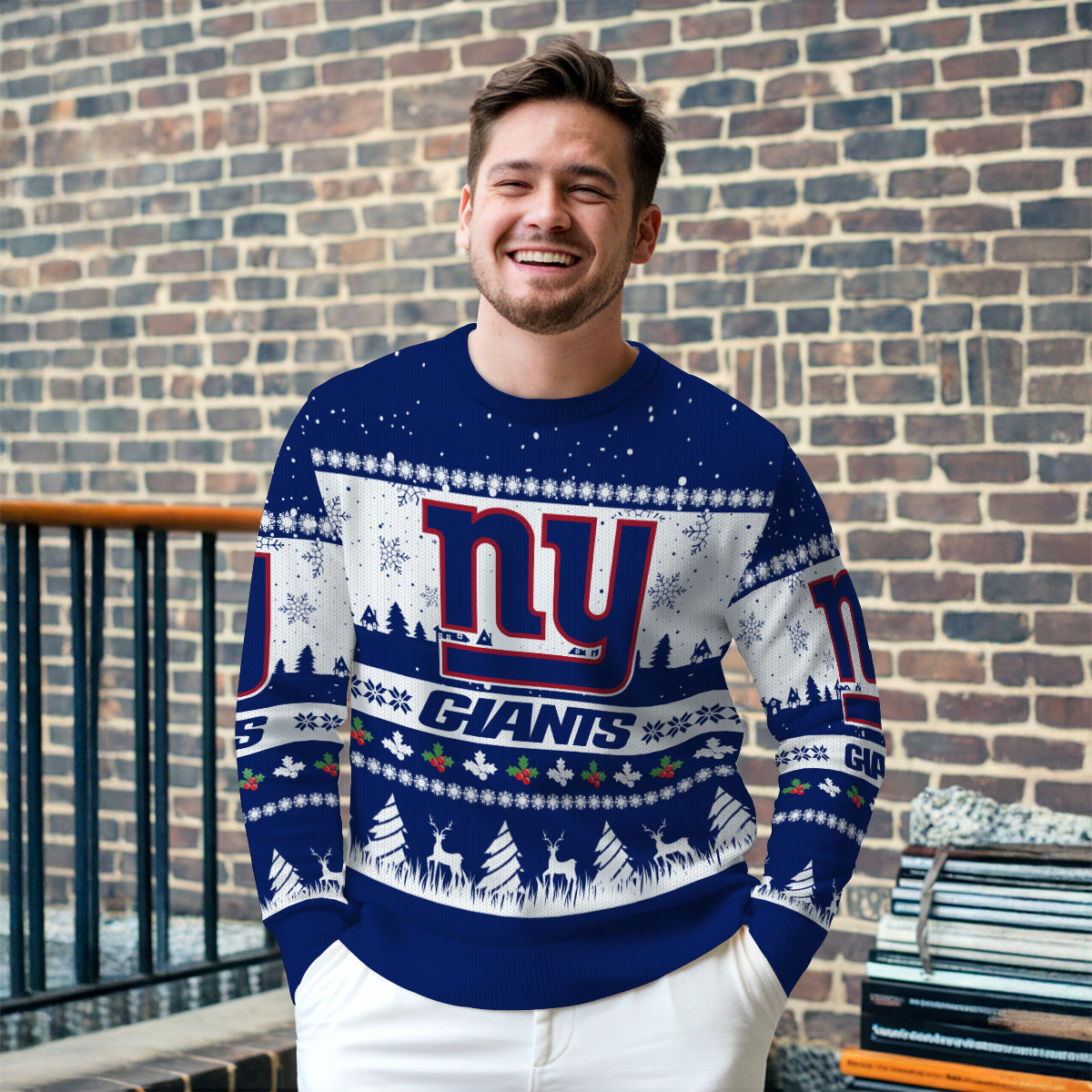 New York Giants Premium Ugly Christmas Sweater Seasonal Edition AZDTUSW000139