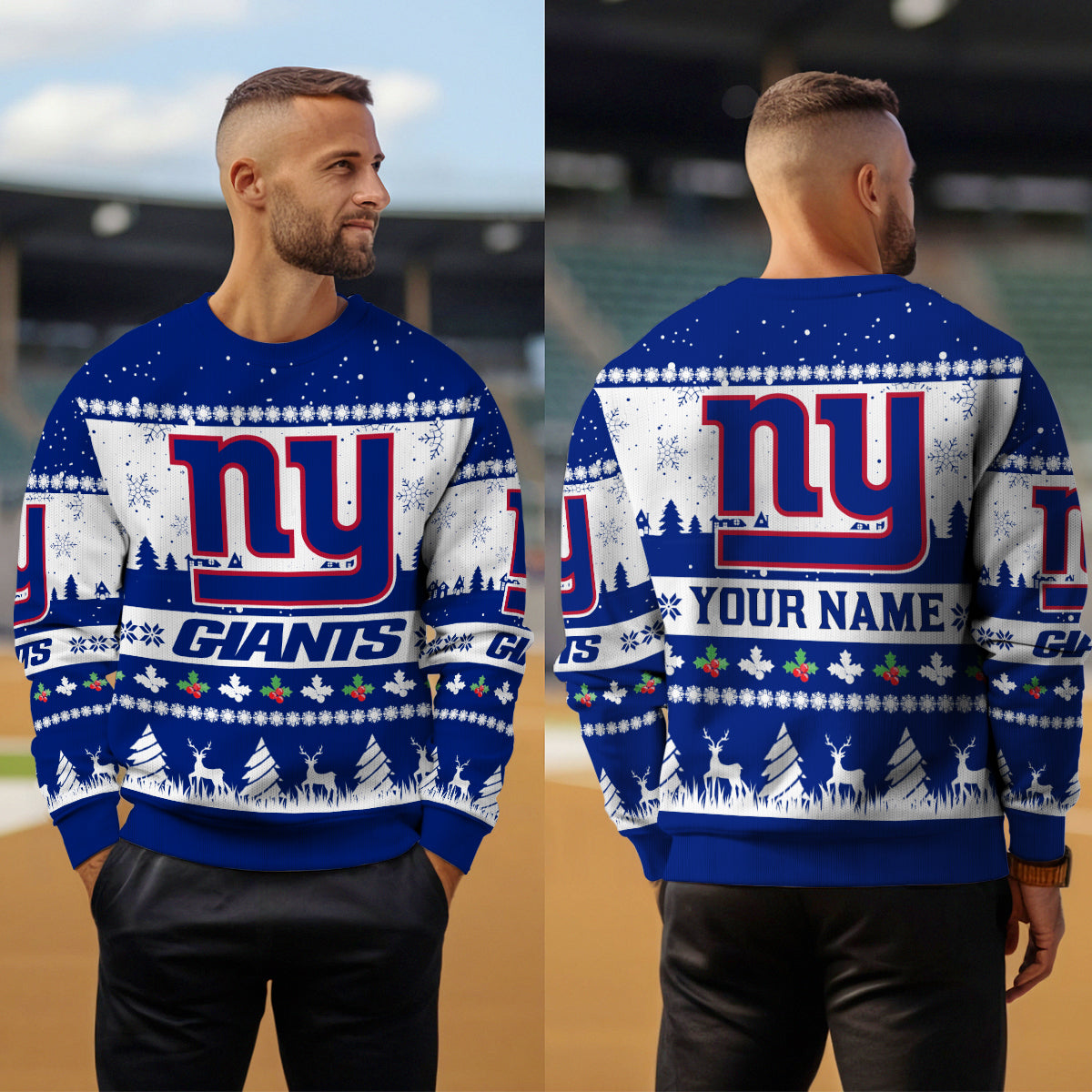 New York Giants Premium Ugly Christmas Sweater Seasonal Edition AZDTUSW000139