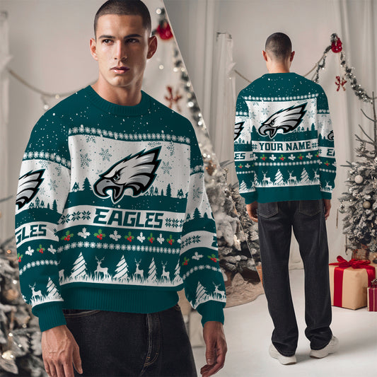 Philadelphia Eagles Premium Ugly Christmas Sweater Seasonal Edition AZDTUSW000140