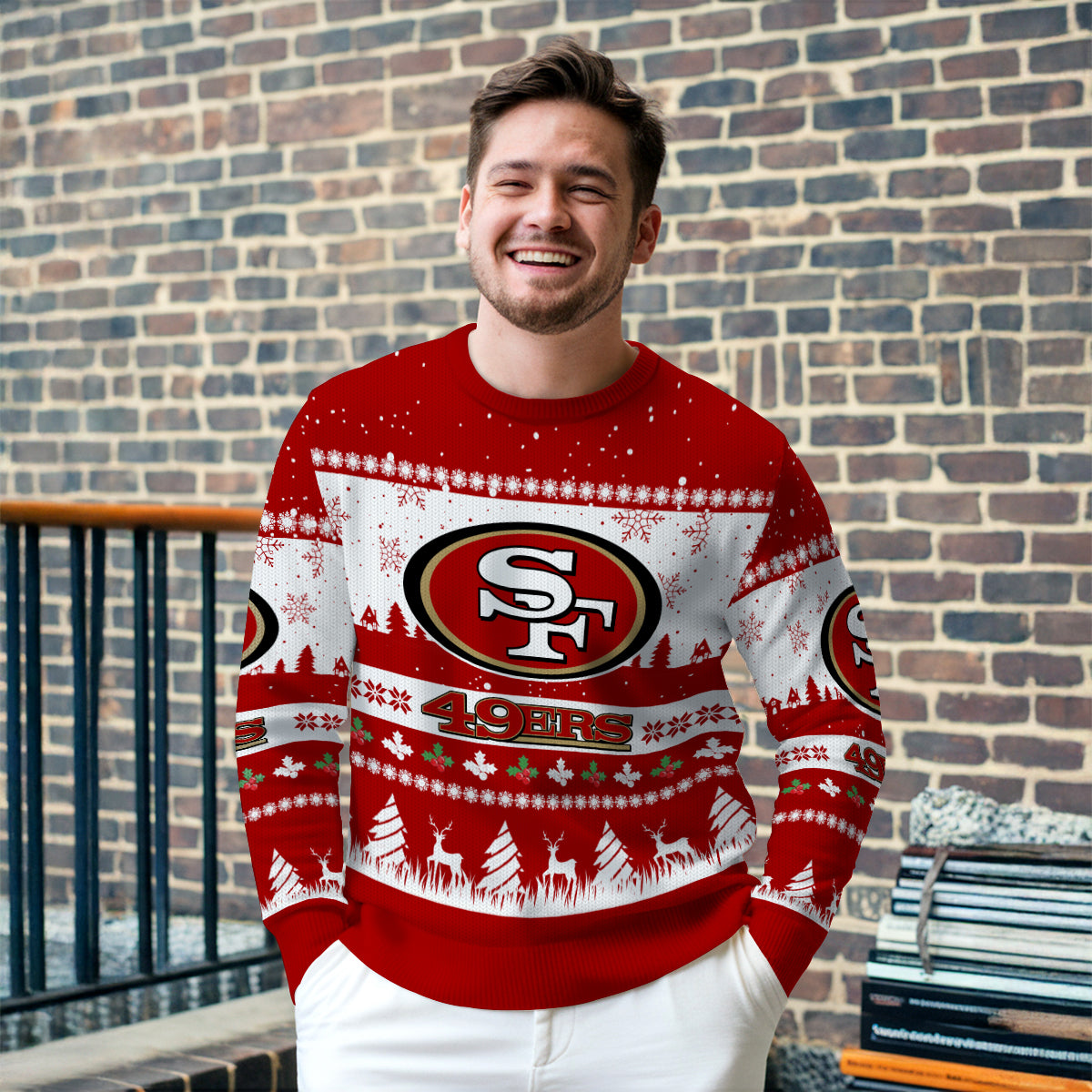 San Francisco 49ers Premium Ugly Christmas Sweater Seasonal Edition AZDTUSW000141