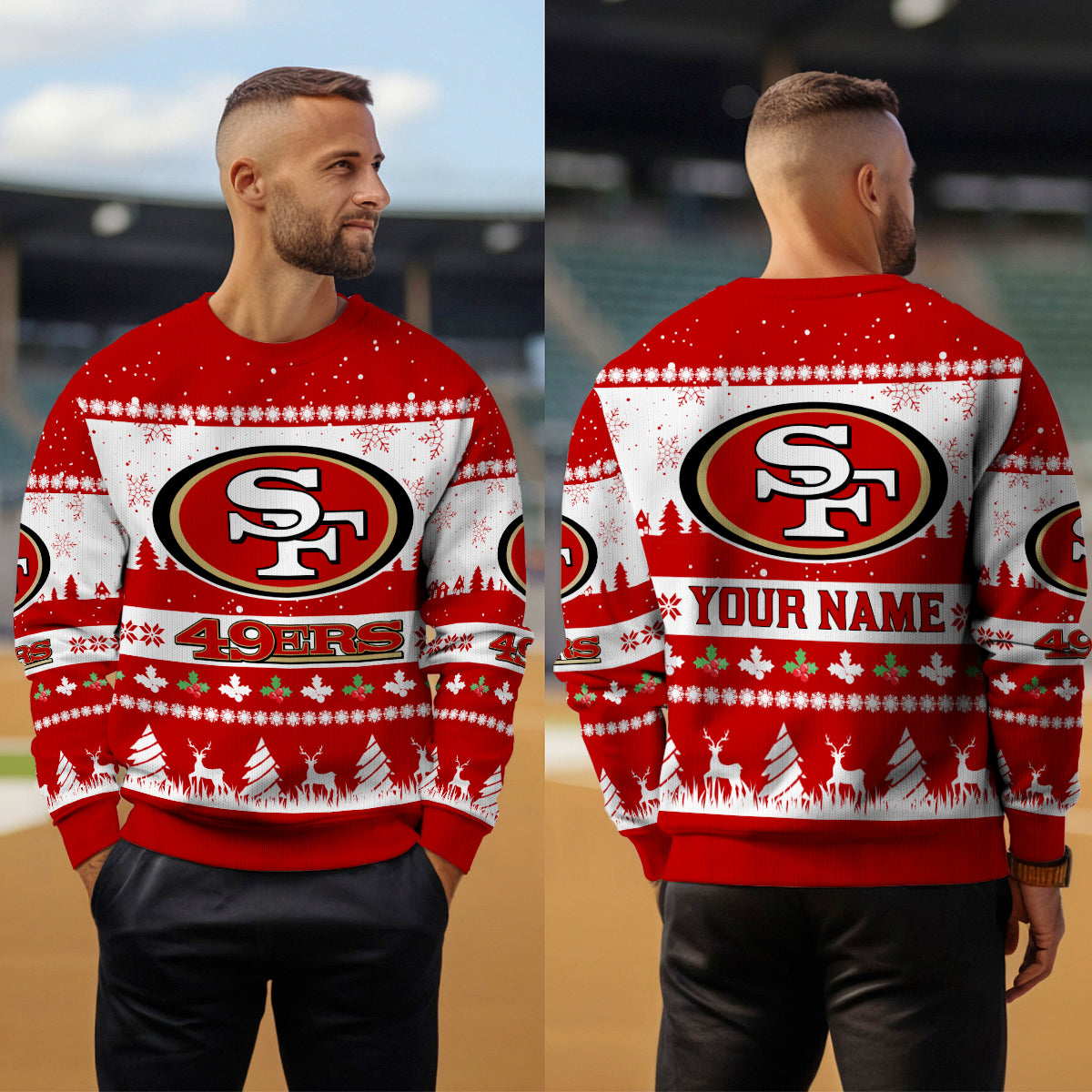 San Francisco 49ers Premium Ugly Christmas Sweater Seasonal Edition AZDTUSW000141