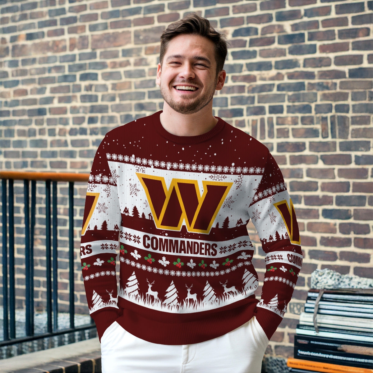 Washington Commanders Premium Ugly Christmas Sweater Seasonal Edition AZDTUSW000144
