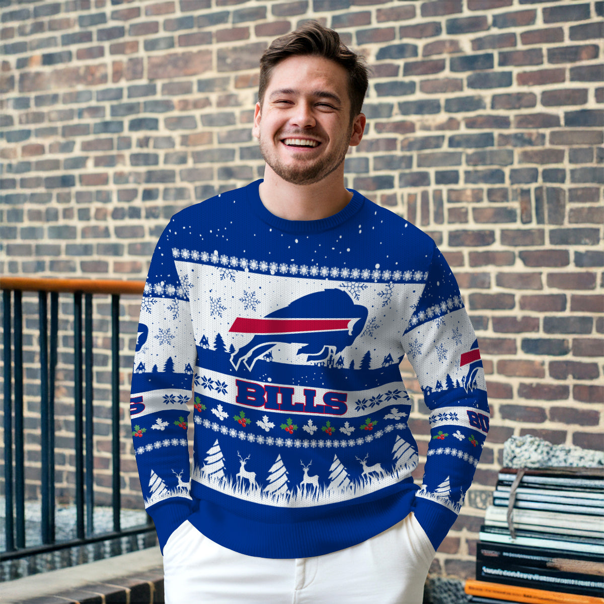 Buffalo Bills Premium Ugly Christmas Sweater Seasonal Edition AZDTUSW000146