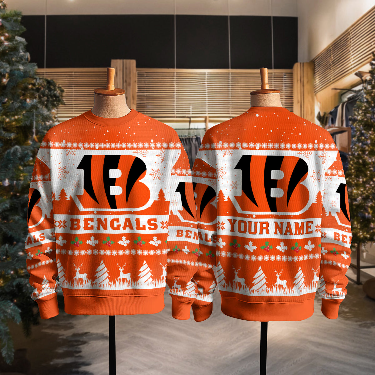 Cincinnati Bengals Premium Ugly Christmas Sweater Seasonal Edition AZDTUSW000147