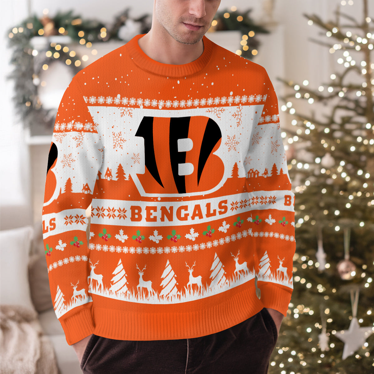Cincinnati Bengals Premium Ugly Christmas Sweater Seasonal Edition AZDTUSW000147