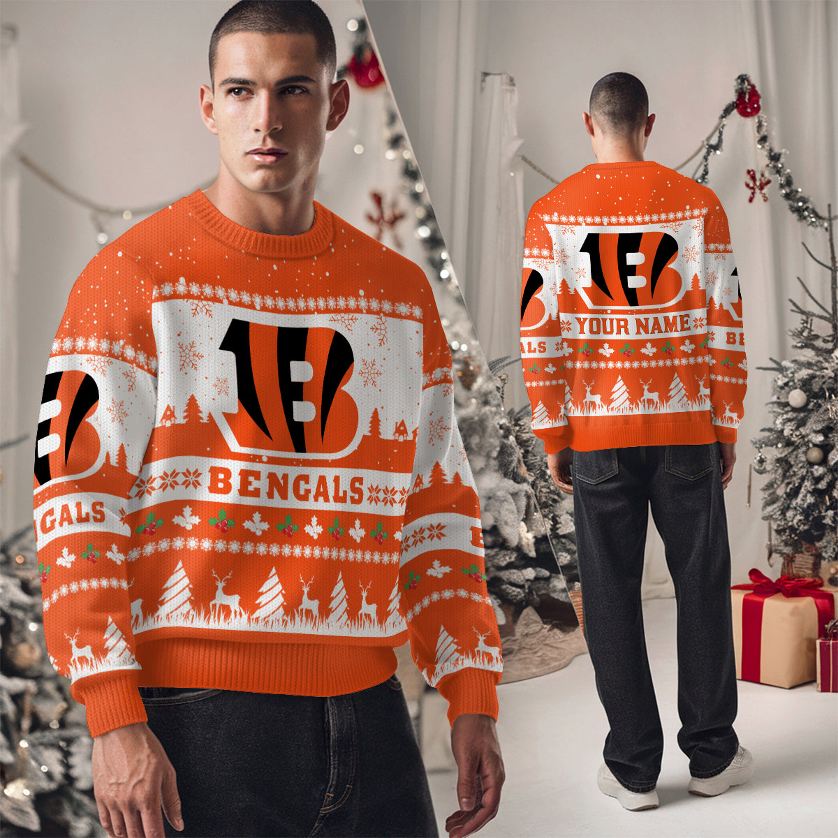 Cincinnati Bengals Premium Ugly Christmas Sweater Seasonal Edition AZDTUSW000147