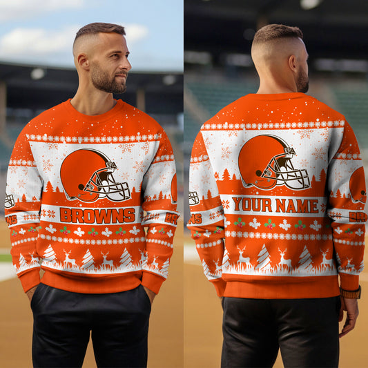 Cleveland Browns Premium Ugly Christmas Sweater Seasonal Edition AZDTUSW000148