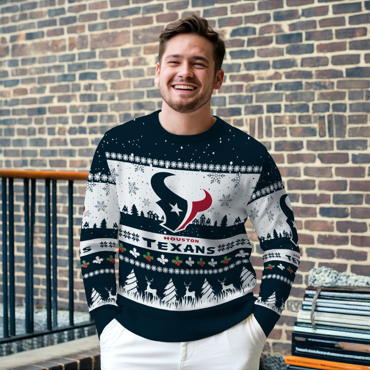 Houston Texans Premium Ugly Christmas Sweater Seasonal Edition AZDTUSW000150