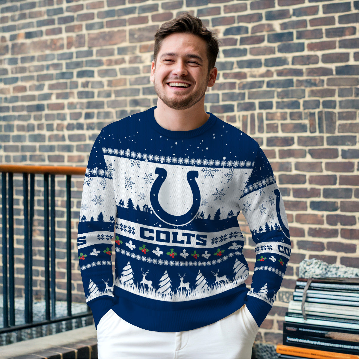 Indianapolis Colts Premium Ugly Christmas Sweater Seasonal Edition AZDTUSW000151