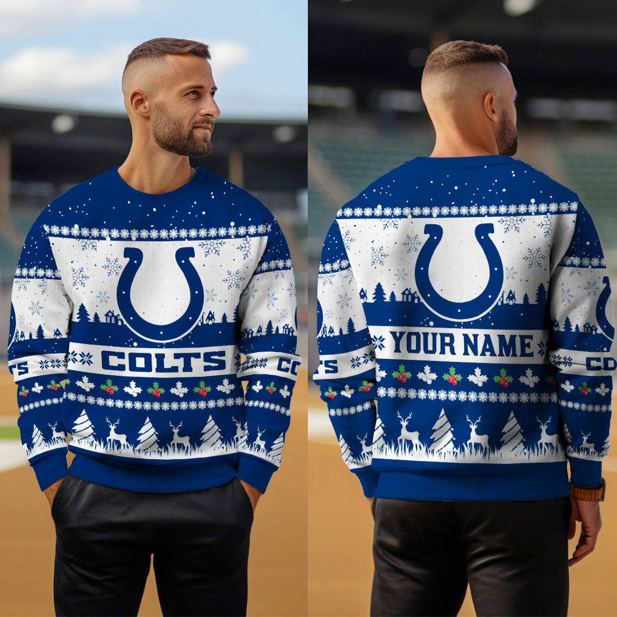 Indianapolis Colts Premium Ugly Christmas Sweater Seasonal Edition AZDTUSW000151