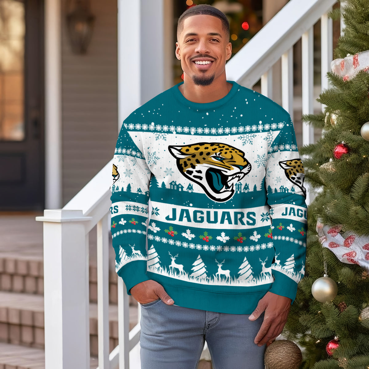 Jacksonville Jaguars Premium Ugly Christmas Sweater Seasonal Edition AZDTUSW000152