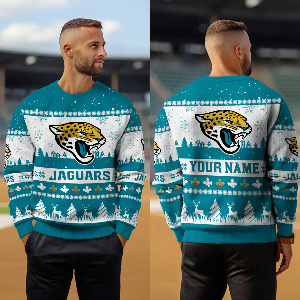Jacksonville Jaguars Premium Ugly Christmas Sweater Seasonal Edition AZDTUSW000152