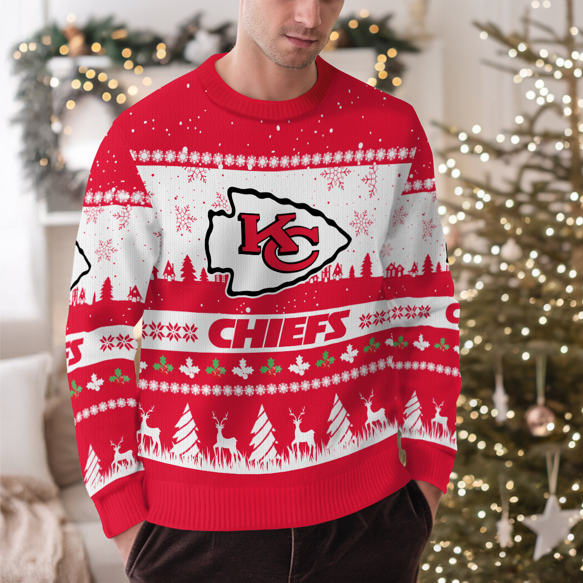 Kansas City Chiefs Premium Ugly Christmas Sweater Seasonal Edition AZDTUSW000153