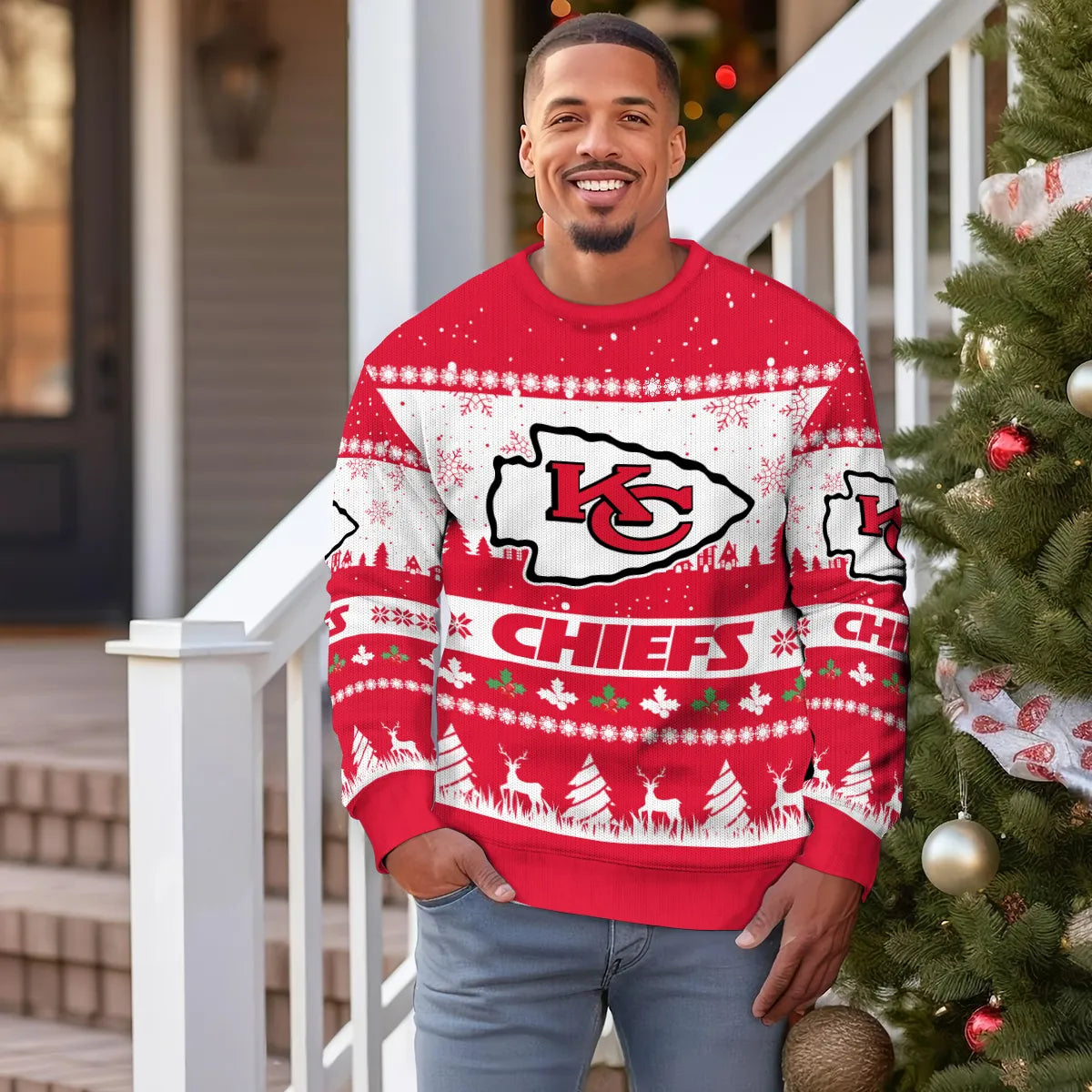 Kansas City Chiefs Premium Ugly Christmas Sweater Seasonal Edition AZDTUSW000153