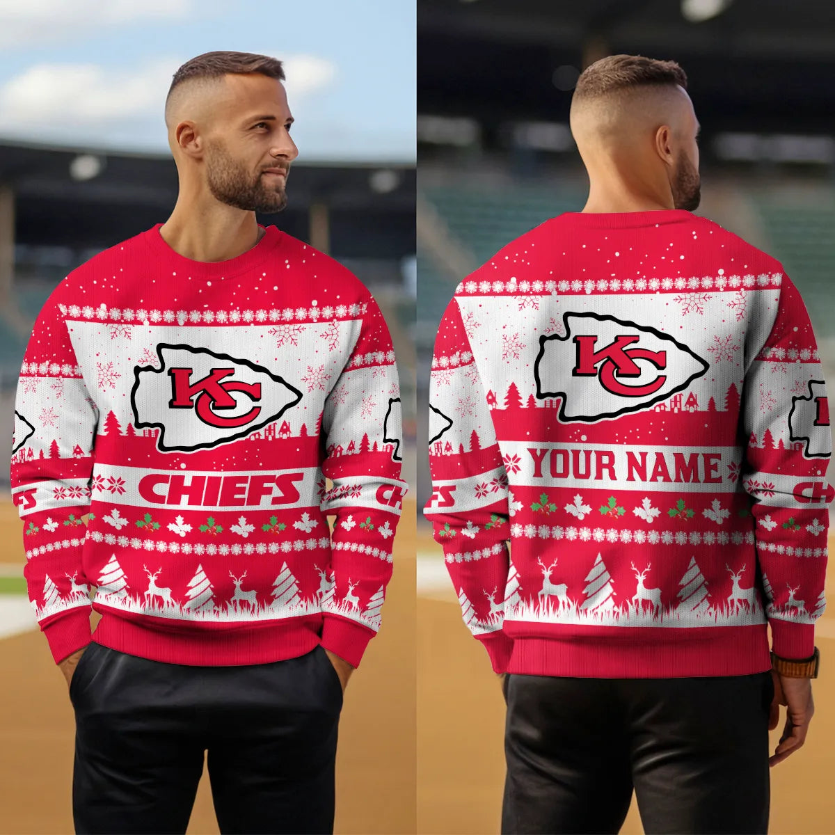 Kansas City Chiefs Premium Ugly Christmas Sweater Seasonal Edition AZDTUSW000153