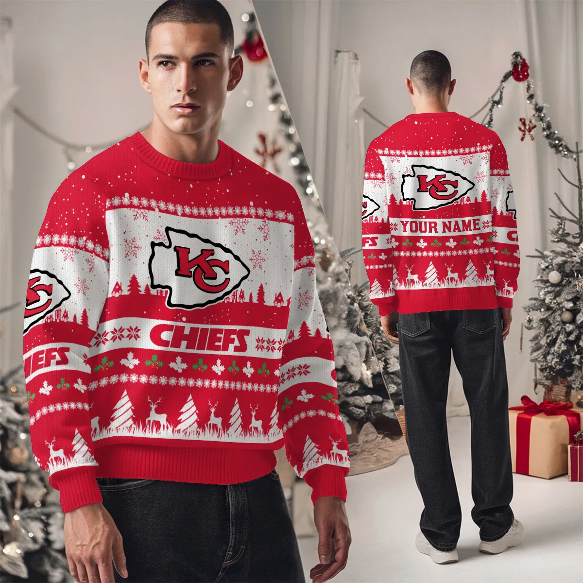 Kansas City Chiefs Premium Ugly Christmas Sweater Seasonal Edition AZDTUSW000153