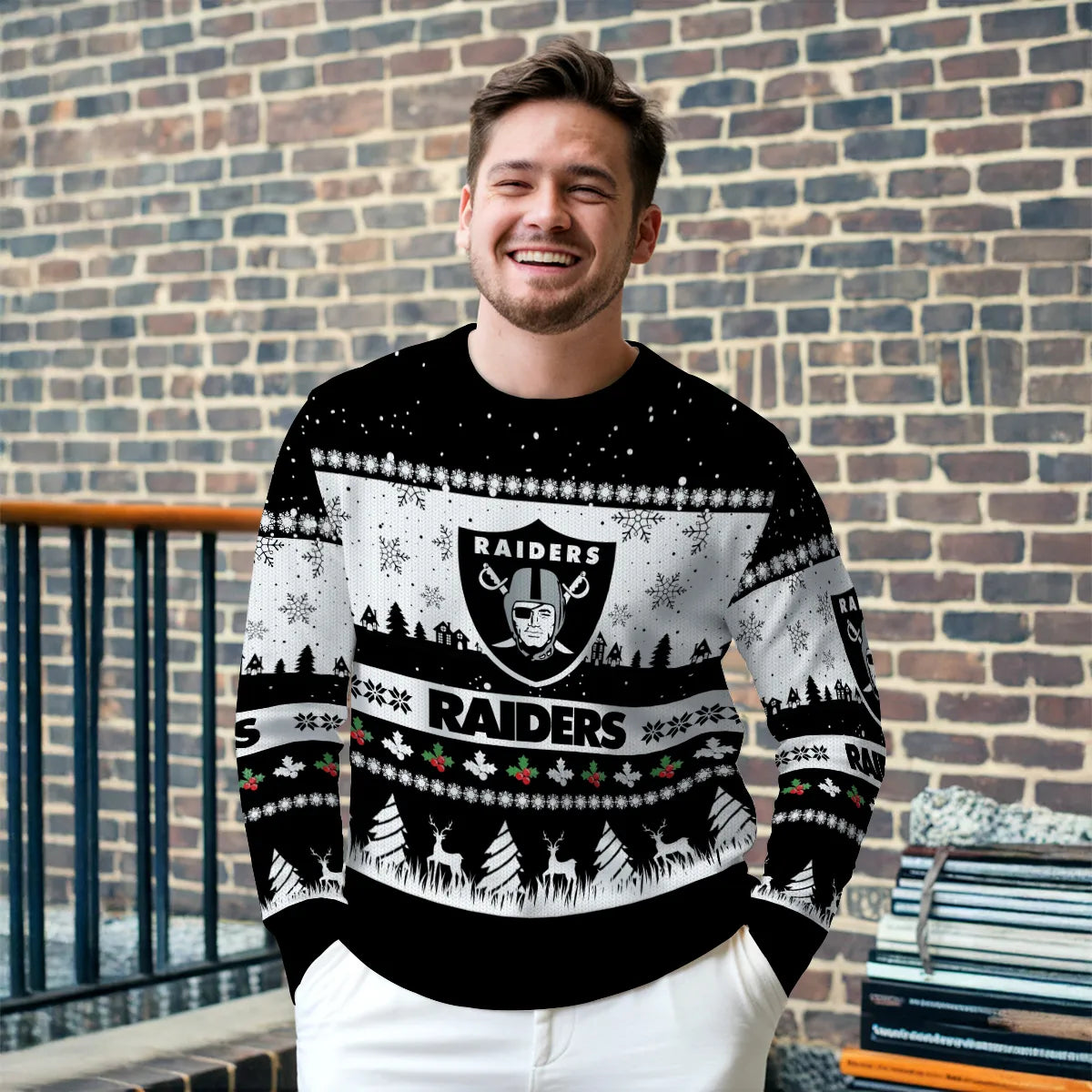 Las Vegas Raiders Premium Ugly Christmas Sweater Seasonal Edition AZDTUSW000154