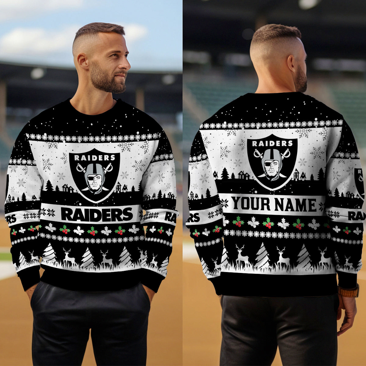 Las Vegas Raiders Premium Ugly Christmas Sweater Seasonal Edition AZDTUSW000154