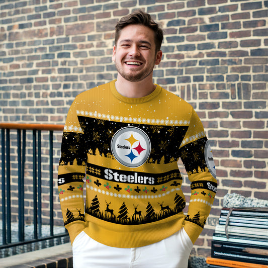 Pittsburgh Steelers Premium Ugly Christmas Sweater Seasonal Edition AZDTUSW000159