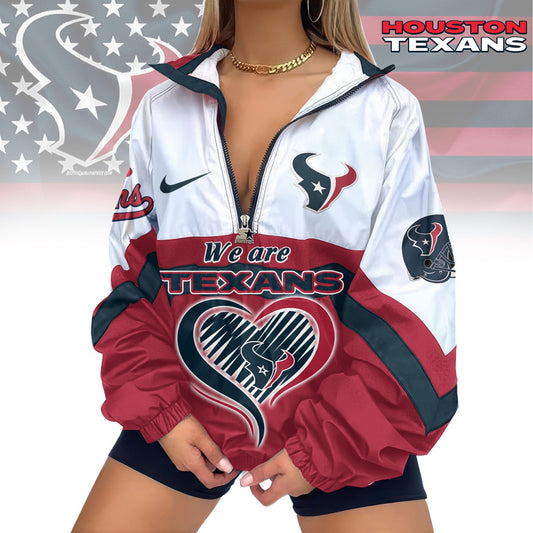 Houston Texans Half-Zip Windbreaker Jacket EM13