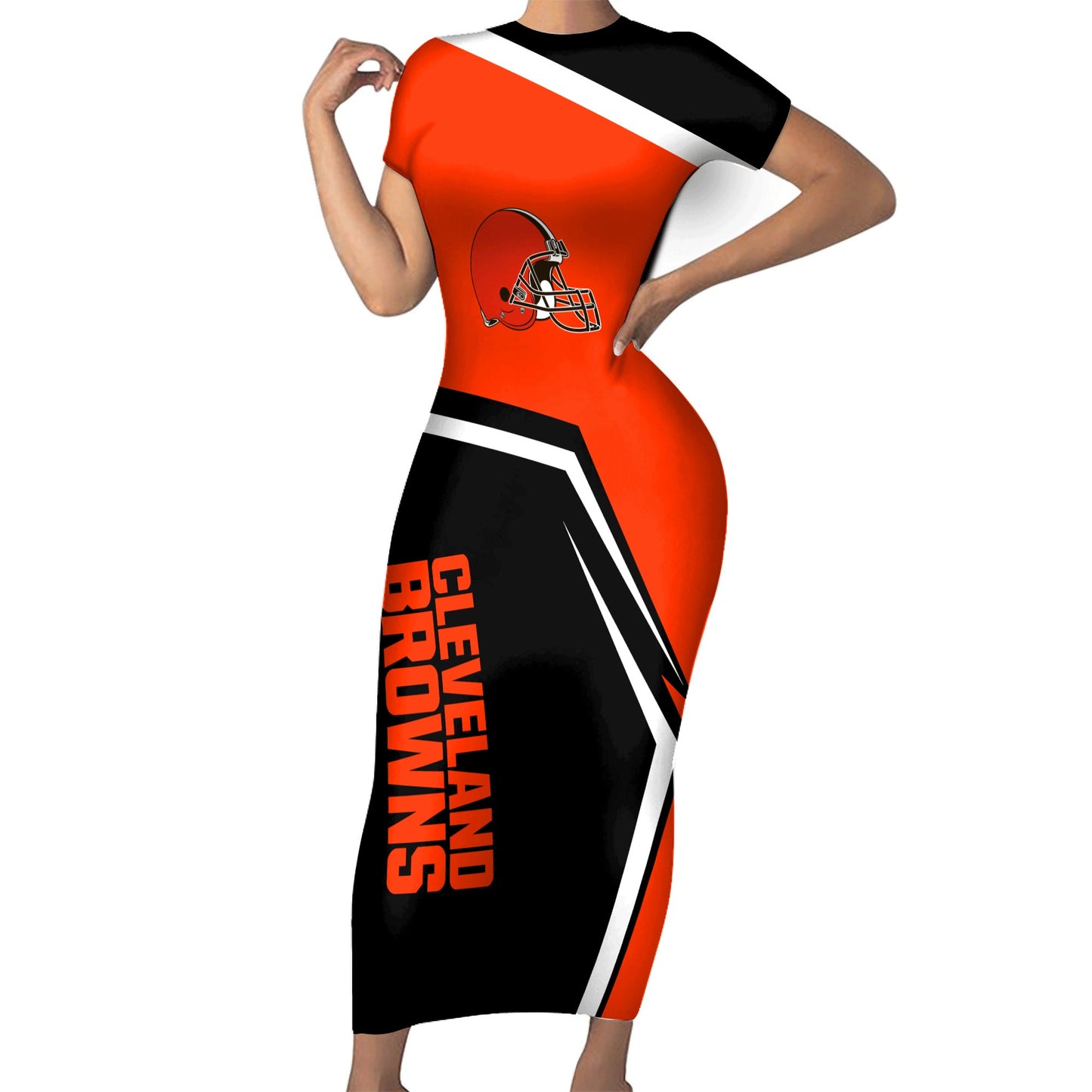 Cleveland Browns Bodycon Maxi Dress HA08