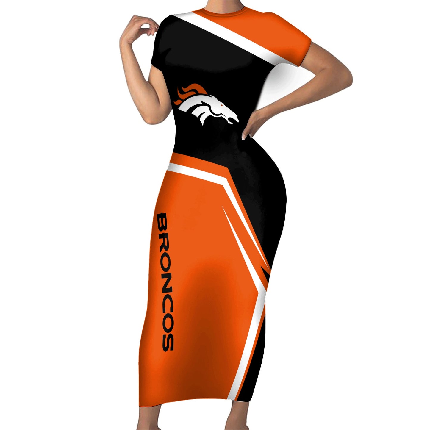 Denver Broncos Bodycon Maxi Dress HA10