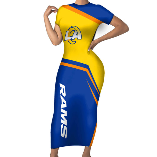 Los Angeles Rams Bodycon Maxi Dress HA19