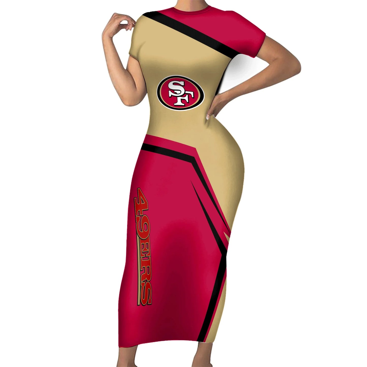 San Francisco 49ers Bodycon Maxi Dress HA28