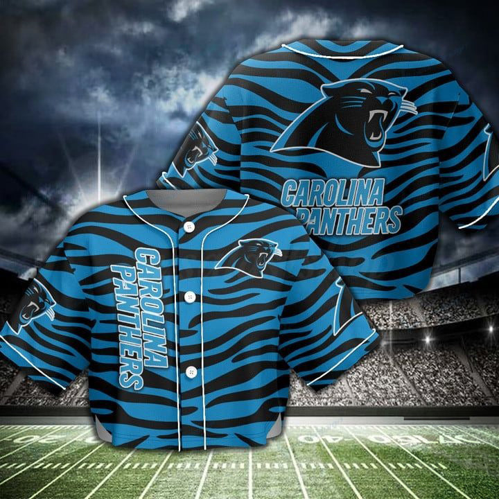Carolina Panthers Women Crop Top Baseball Jersey New Trending 2025 AZHACTBJ000009