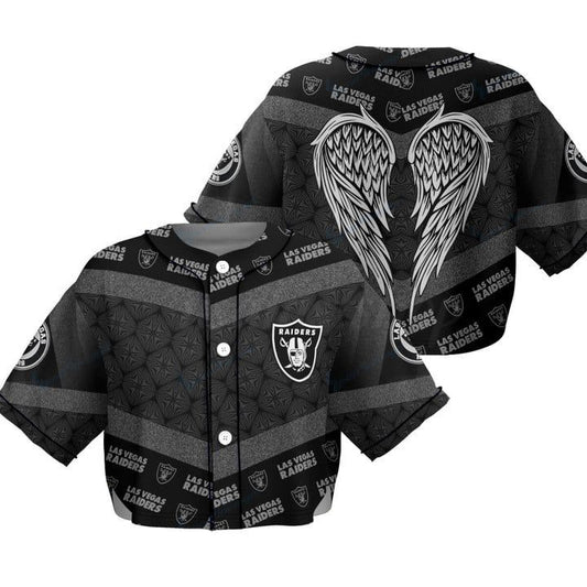 Las Vegas Raiders Women Crop Top Baseball Jersey New Trending 2025 AZHACTBJ000034