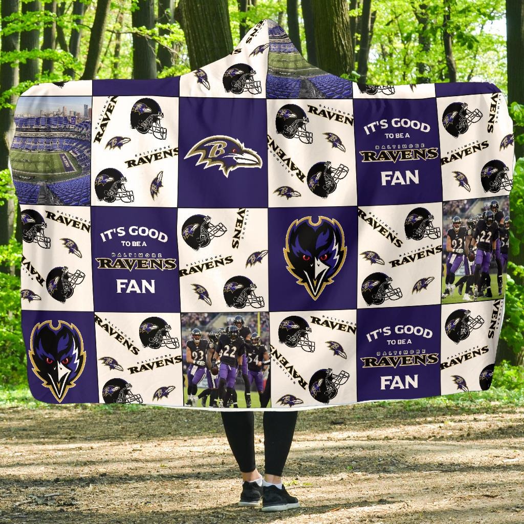Baltimore Ravens Customized Hooded Blanket HA03