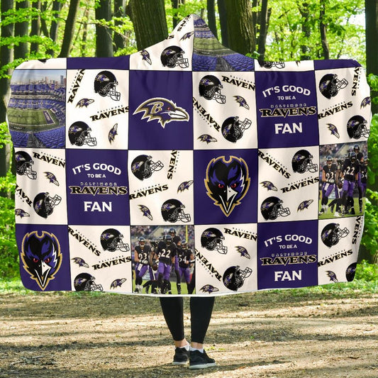 Baltimore Ravens Customized Hooded Blanket HA03
