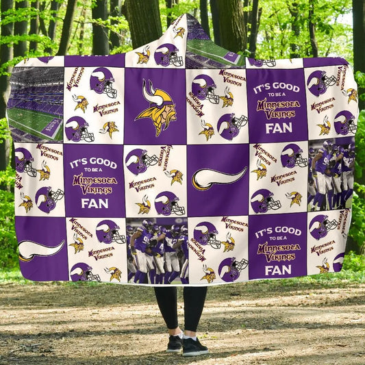 Minnesota Vikings Customized Hooded Blanket HA09