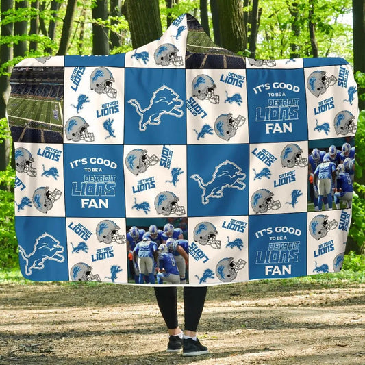 Detroit Lions Customized Hooded Blanket HA11