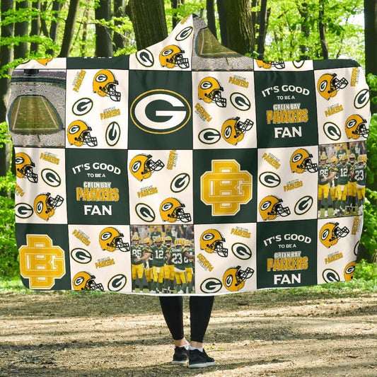 Green Bay Packers Customized Hooded Blanket HA12