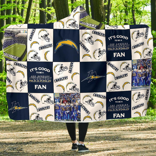 Los Angeles Chargers Customized Hooded Blanket HA18