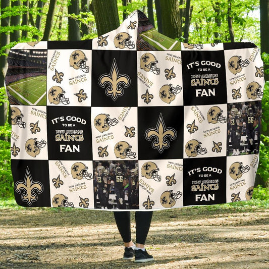 New Orleans Saints Customized Hooded Blanket HA23