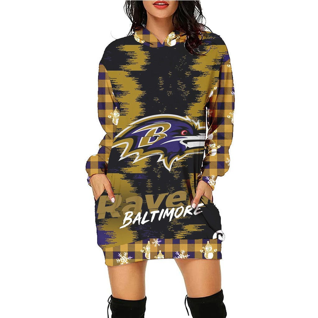 Baltimore Ravens Hoodie Dress Christmas HA03