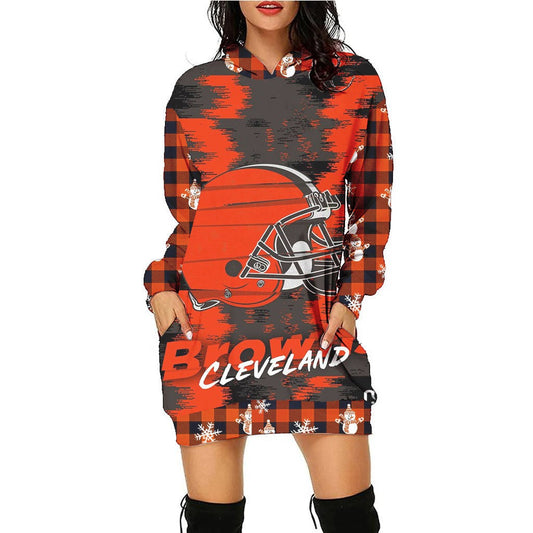 Cleveland Browns Hoodie Dress Christmas HA08