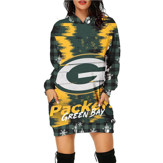 Green Bay Packers Hoodie Dress Christmas HA12