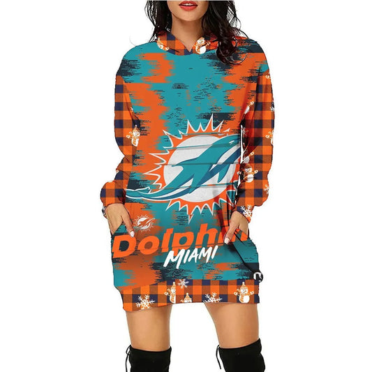 Miami Dolphins Hoodie Dress Christmas HA20