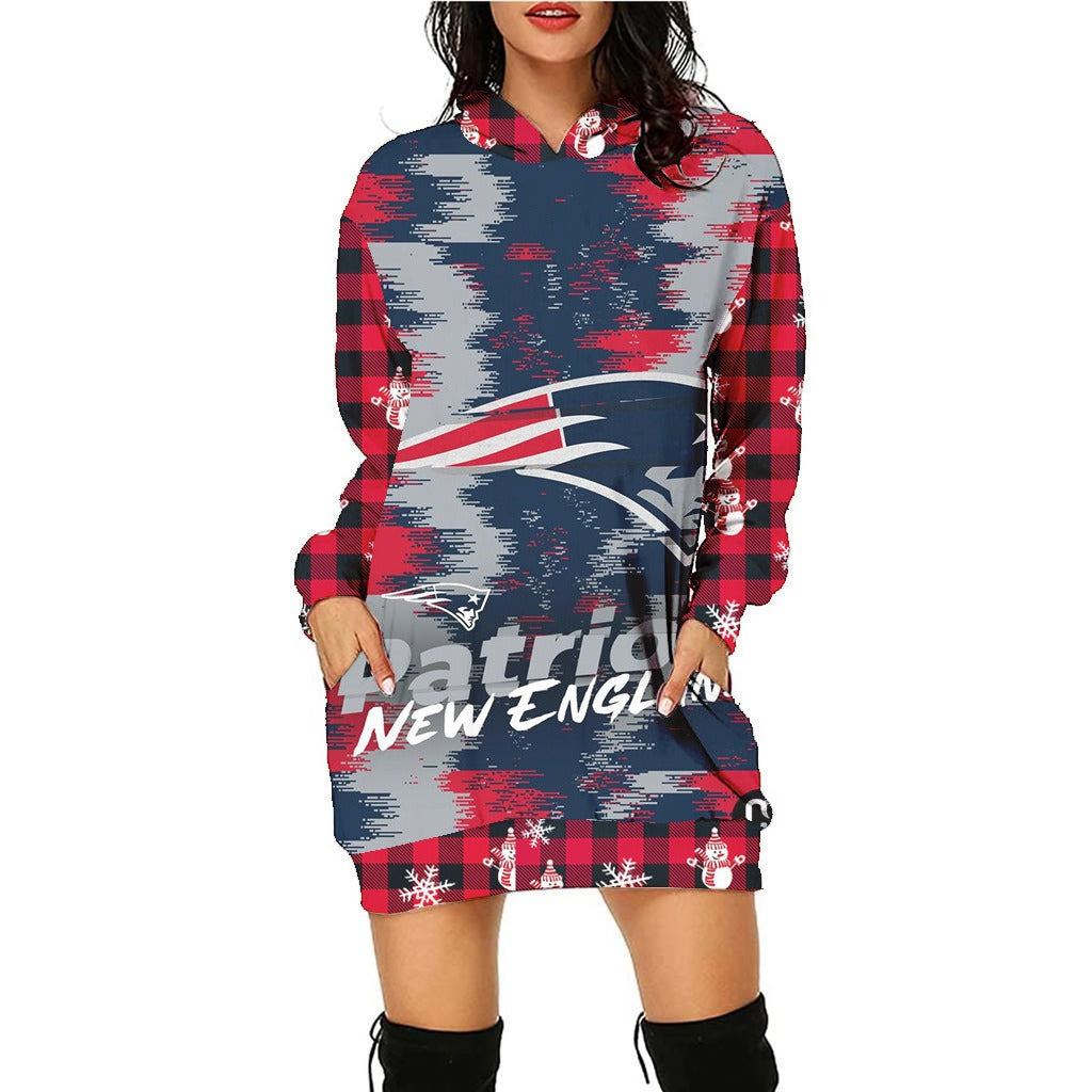 New England Patriots Hoodie Dress Christmas HA22