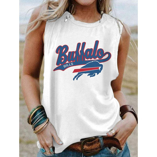 Buffalo Bills Personalized American Football Loose Crew Neck Sleeveless AZHALCNS000005