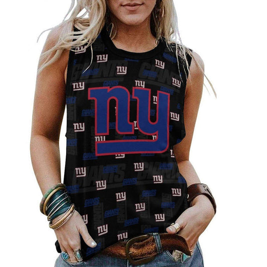New York Giants Personalized American Football Loose Crew Neck Sleeveless AZHALCNS000008