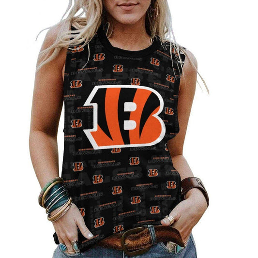Cincinnati Bengals Personalized American Football Loose Crew Neck Sleeveless AZHALCNS000009