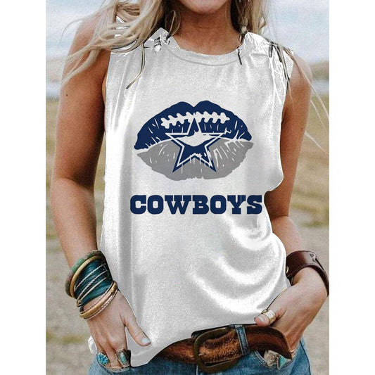 Dallas Cowboys Personalized American Football Loose Crew Neck Sleeveless AZHALCNS000017
